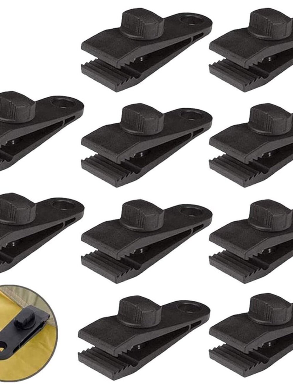 Tarp Clips, Clamps Withstand 60mph Strong Wind, 10 Pack